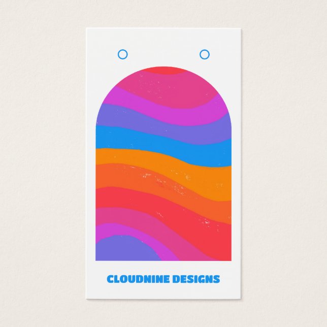 Arc en arc-en-ciel Earrage collier bijoux carte d' (Devant)