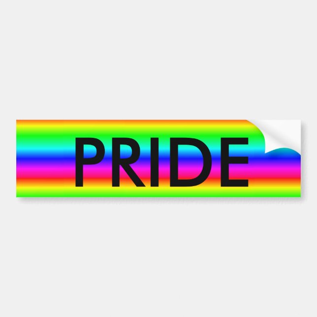Arc en arc-en-ciel "Gay or LGBT FIDE" autocollant  (Devant)