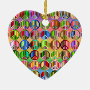 Arc en arc-en-ciel signe ornement en porcelaine