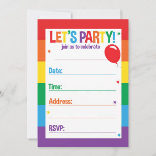 Arc en ciel Anniversaire Thématique Fête Cartes d'