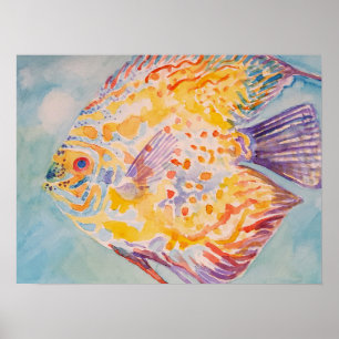 Arc-en-ciel Aquarelle Poster Peinture Poster
