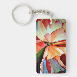 Arc en ciel Begonia fleur aquarelle originale art