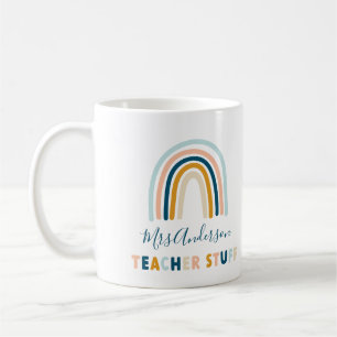 Arc-en-ciel bleu jaune personnalisé mug joli cadea