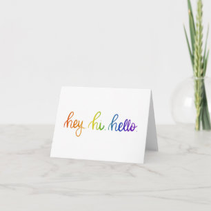 Arc-en-ciel. Bonjour . Bonjour . Carte de voeux