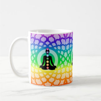 Arc en ciel Chakra Yoga Mug - Géométrie Sacrée Art