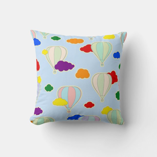 Arc-en-ciel Clouds Jeter Coussin (Recto)