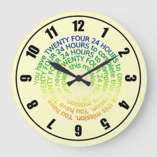 Arc-en-ciel coloré rouge vert bleu jaune horloge