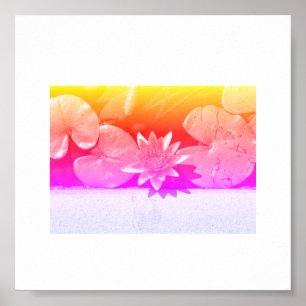 Arc-en-ciel Couleurs de l'eau Lily Plante Poster