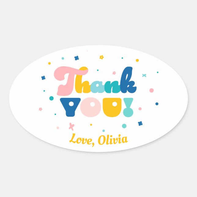 Arc-en-ciel de fête d'anniversaire amusant Sticker (Devant)