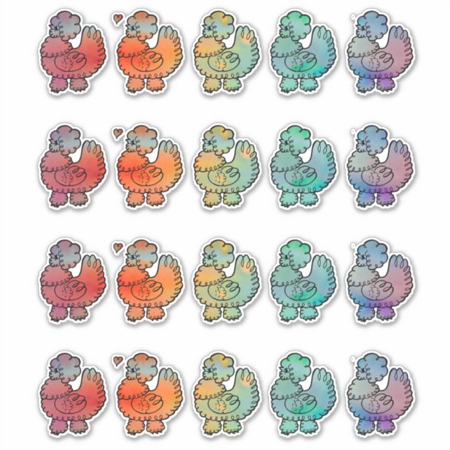 Arc en ciel de Silkies Vinyl Sticker Assortiment (Devant)