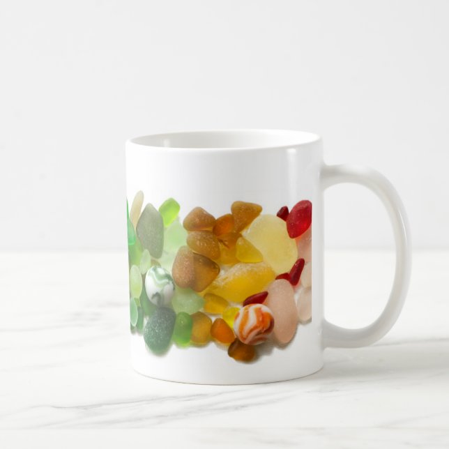 Arc-en-ciel de verre de mer, tasse en verre de (Droite)