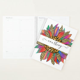 Arc en ciel et empreinte de léopard personnalisé