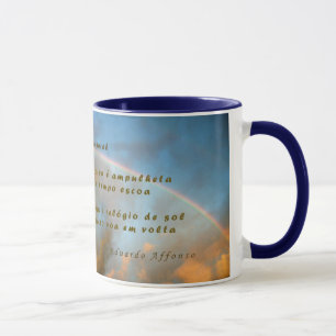 Arc-en-ciel et poème, tasse