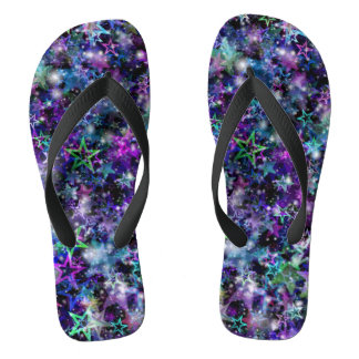 arc-en-ciel étoiles tongs adultes