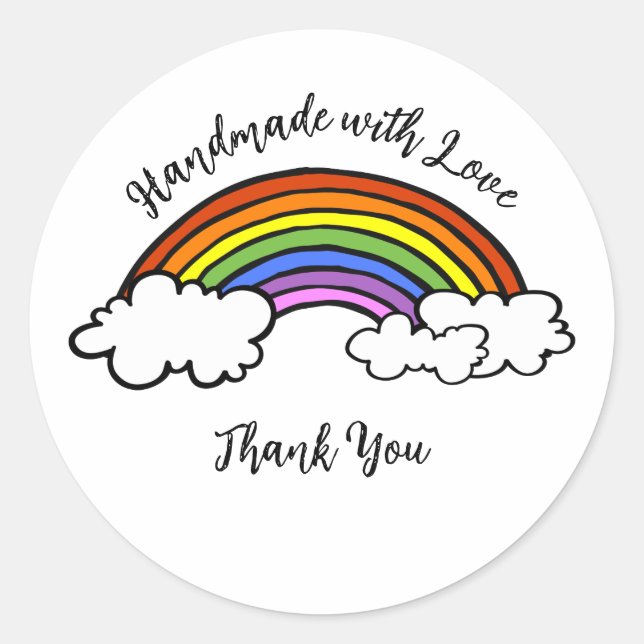 Arc-en-ciel fait à l'aide d'un autocollant rond d' (Devant)