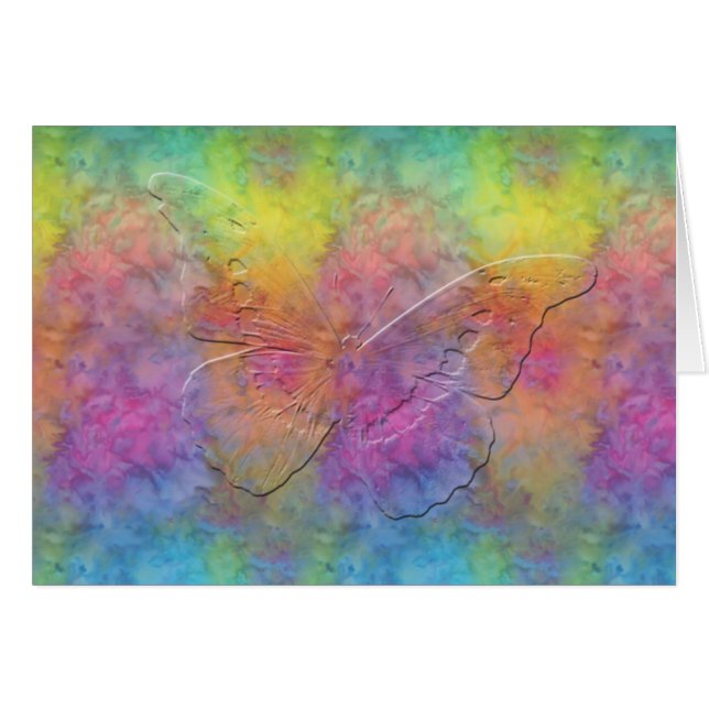 [Arc-en-ciel Frost] teignez en nouant la carte de (Devant horizontal)