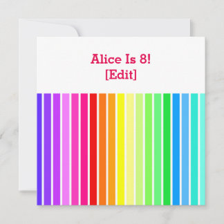 Arc-en-ciel - Invitation à la fête du 8e anniversa