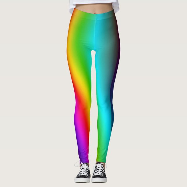 Arc-en-ciel Leggings d'art Abstrait (Devant)