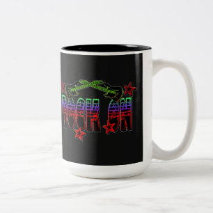 Arc-en-ciel Logo Rock Sur Guitares & Stars Mug
