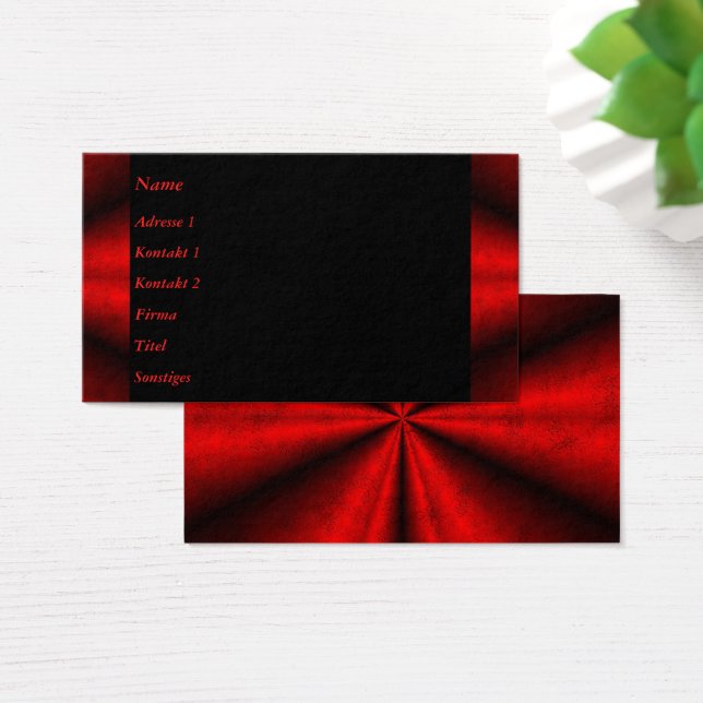 Arc-en-ciel noir rouge en Carte de visite Leathero (Bureau)
