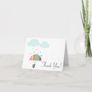 Arc-en-ciel parapluie Merci de Baby shower neutre