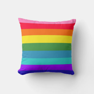 Arc-en-ciel rayures Coussin américain MoJo