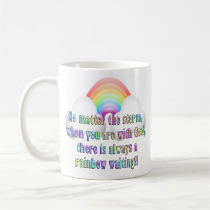 Arc-en-ciel religieux inspiré de tasse de tasse de