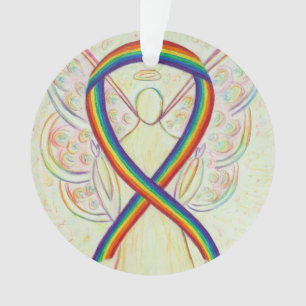 Arc-en-ciel Ribbon Angel Customisé Ornement