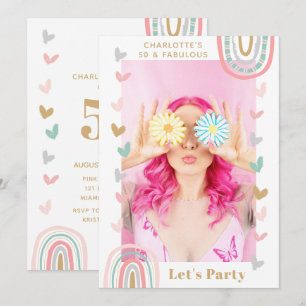 Arc-en-ciel rose 50 & Fabulux Invitation 50e anniv