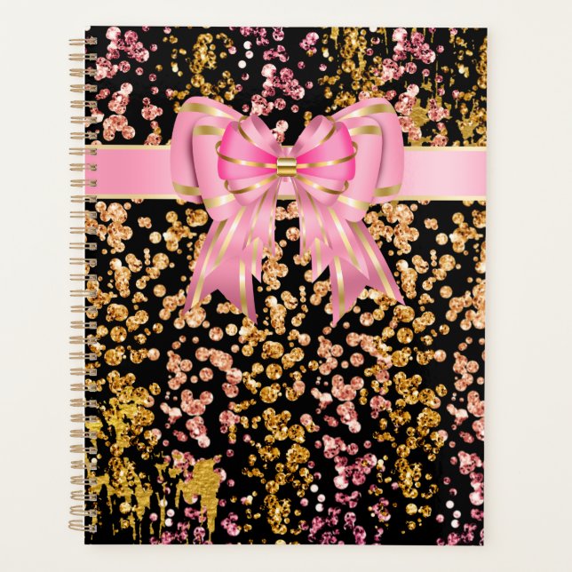 Arc-en-ciel rose noir pailleté féminin (Devant)