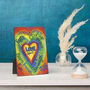 Arc-en-ciel Spirit Mots Art Plaque Signal