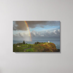 Arc-en-ciel sur la toile du phare de Kilauea
