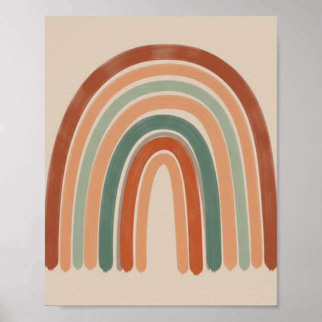 Arc-en-ciel Terrien Boho - Art mural pour la nurse (Devant)