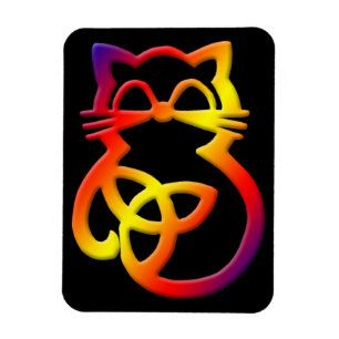 Arc en ciel Trinity noeud Celtic Cat Magnet