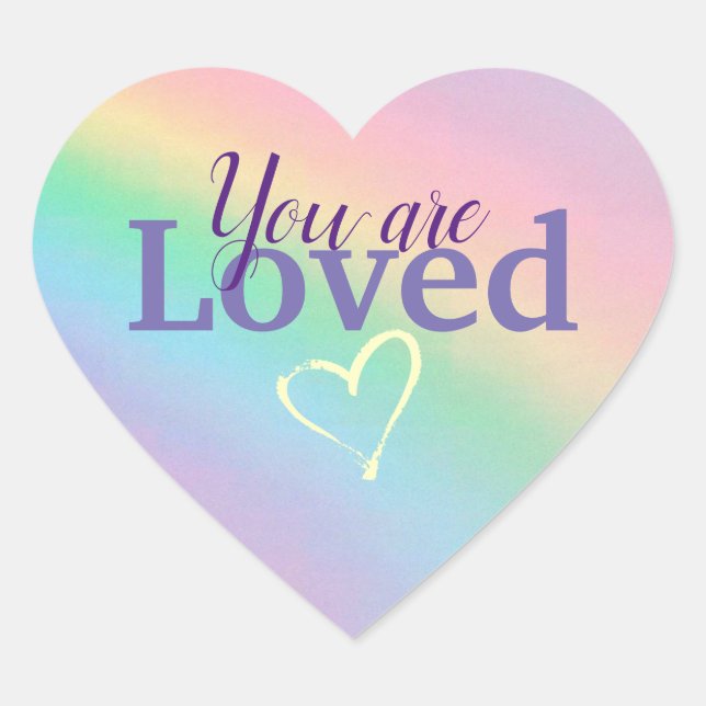 Arc-en-ciel Vous Êtes Des Stickers Aimés (Devant)