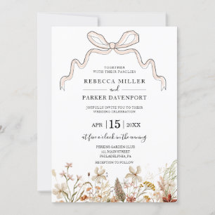 Arc en fleurs sauvages Faire-part de mariage moder