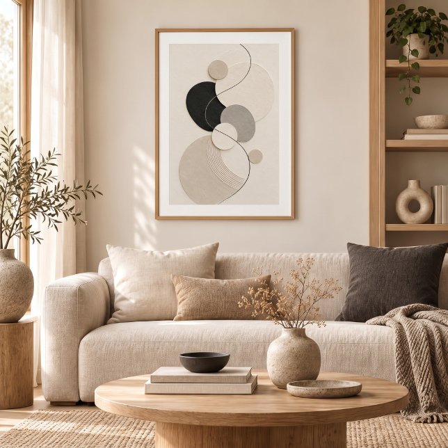 Arc Harmony | Minimal Abstract Plaster Art Print Poster (Von Creator hochgeladen)