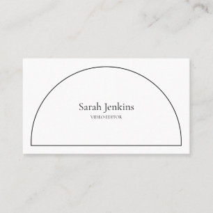 Arc minimaliste Carte de visite noir et blanc