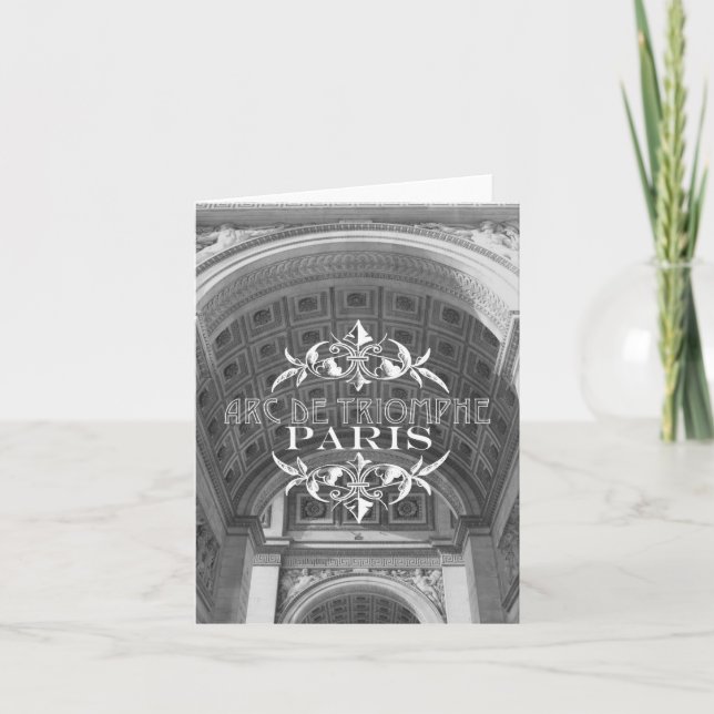 Arc noir et blanc Triomphe de carte pour notes de (Devant)