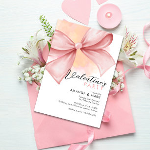 Arc rose Moderne Saint Valentin invitation de fête