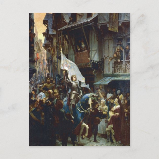 Arc tritt in Orléans ein Postkarte (Vorderseite)