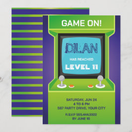 Arcade anniversaire, invitation d'anniversaire de