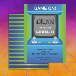 Arcade anniversaire, invitation d'anniversaire de