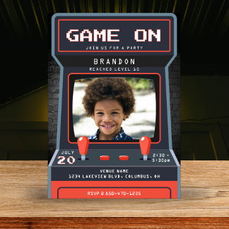 Arcade Game Foto 10. Geburtstagsparty Einladung