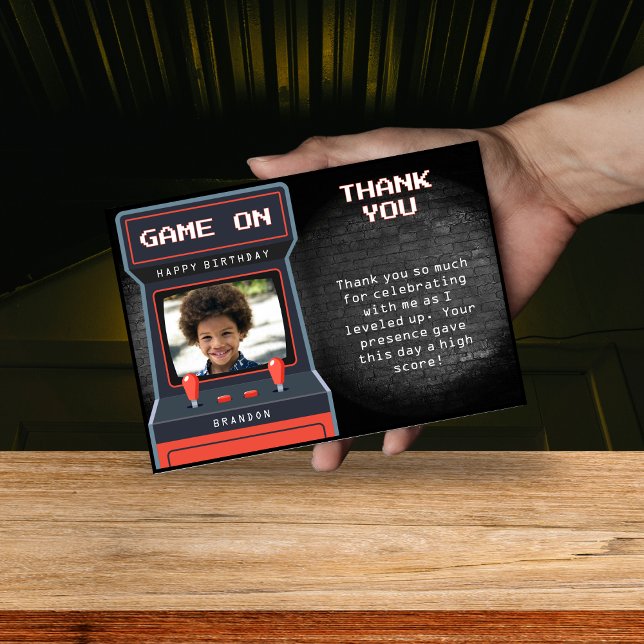 Arcade Game Foto Bridge Retro Dankeskarte (Von Creator hochgeladen)