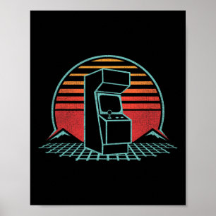 Arcade Game Machine Kabinett Nostalgia Retro 80er  Poster