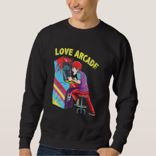 Arcade Game Machine Retro Gaming 80er Oldschool Ga Sweatshirt