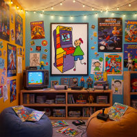 Arcade Gamer Strichmännchen Fun Vintages Videospie