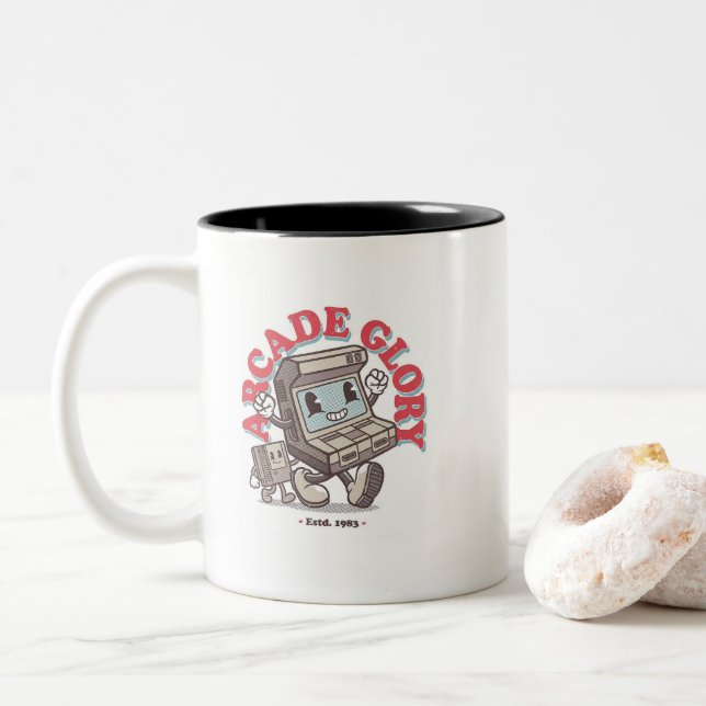 Arcade Glory Mug Zweifarbige Tasse (Mit Donut)