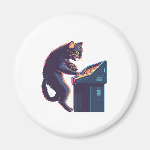 Arcade Meowster – Nostalgischer Gamer-Katze Magnet